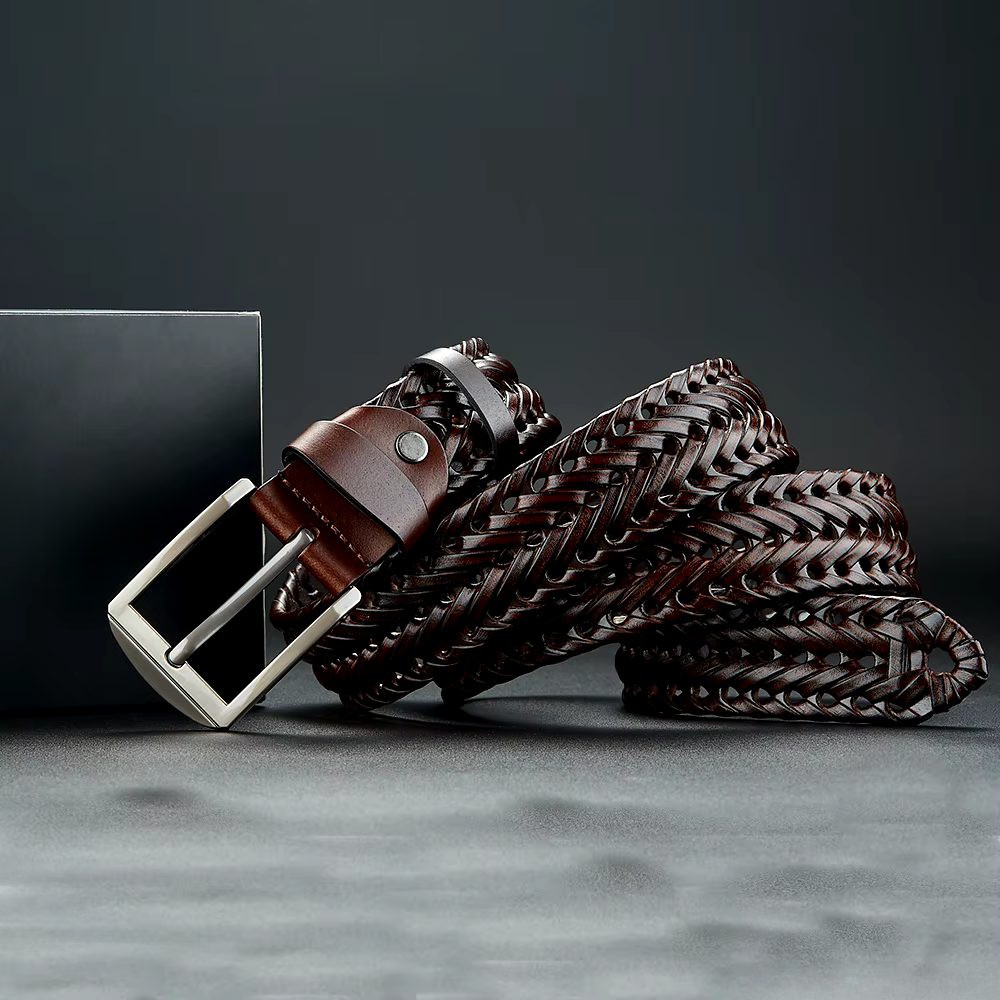 Travis Woven Genuine Leather Belt
