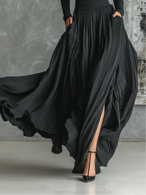 Amara | Turtleneck and Pleated Skirt Ensemble