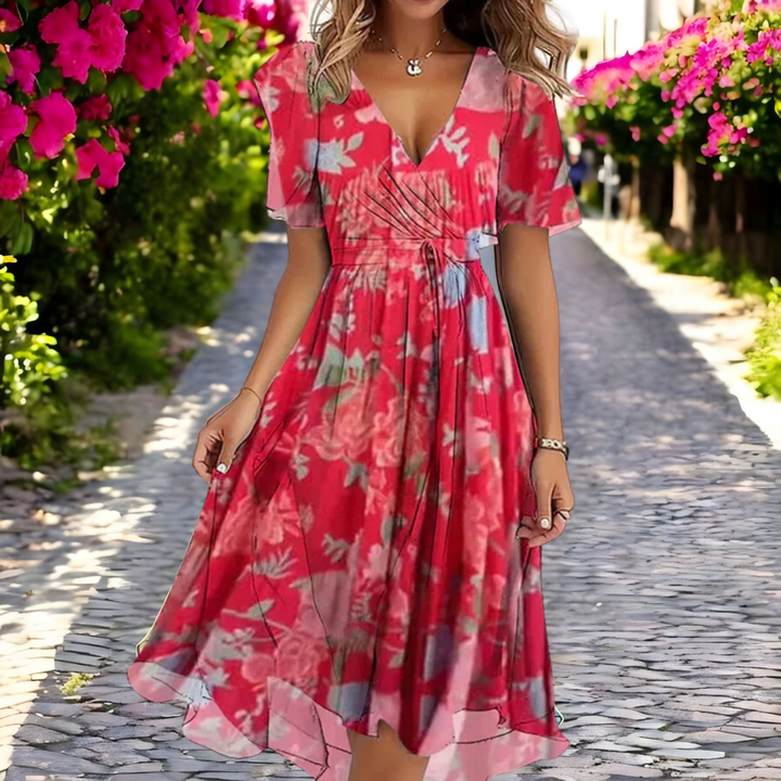 Avelina | Refined Floral Midi Dress