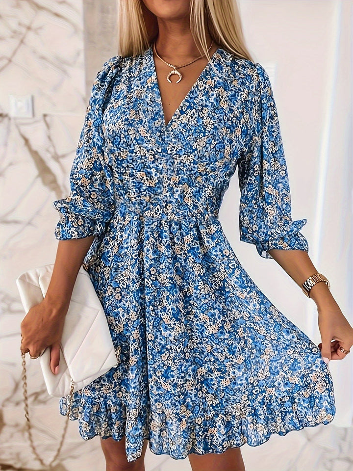 Evelyn | Floral Ruffle Dress