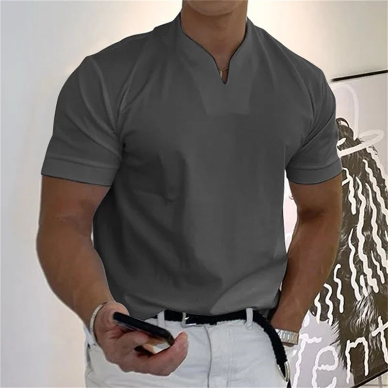 Men's Business Short Sleeve Fitness T-shirt