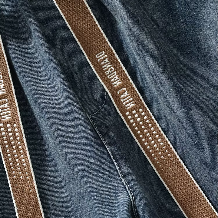 Ader Wide-Leg Denim Cargo Pants