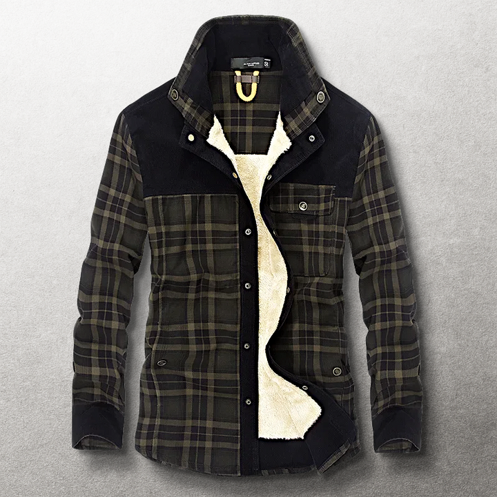 Buffalo Ridge Sherpa-Lined Flannel & Corduroy Jacket