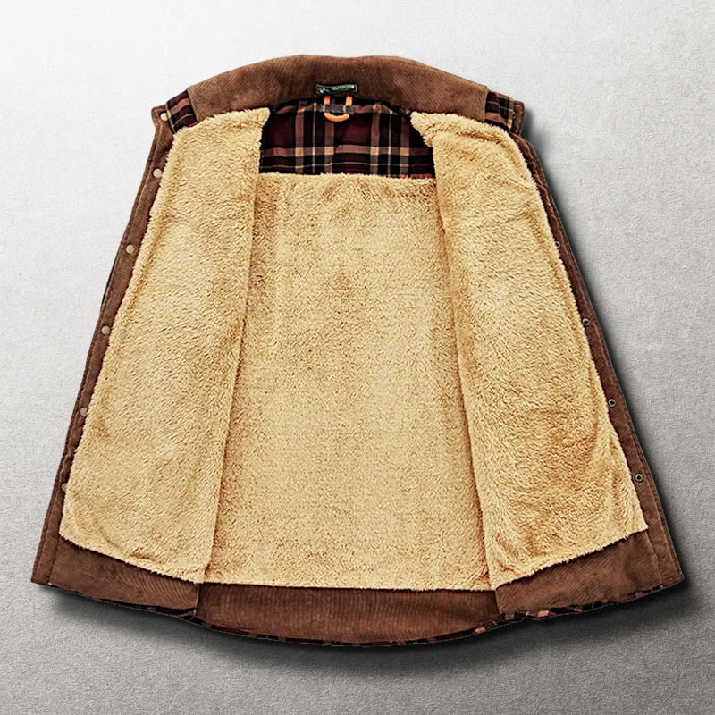 Buffalo Ridge Sherpa-Lined Flannel & Corduroy Jacket