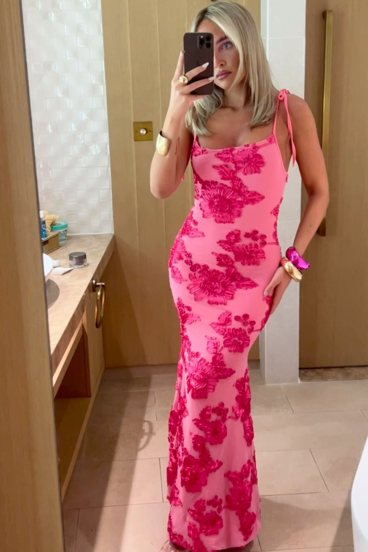 Mireille | Floral Detail Knot Dress