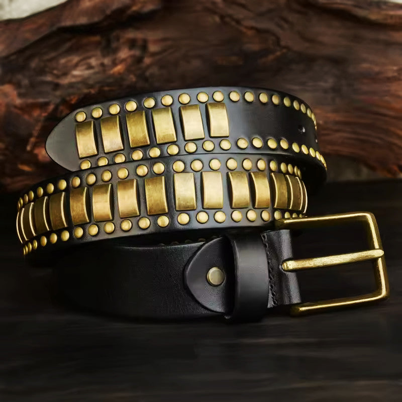 Heritage Leather Brass Belt