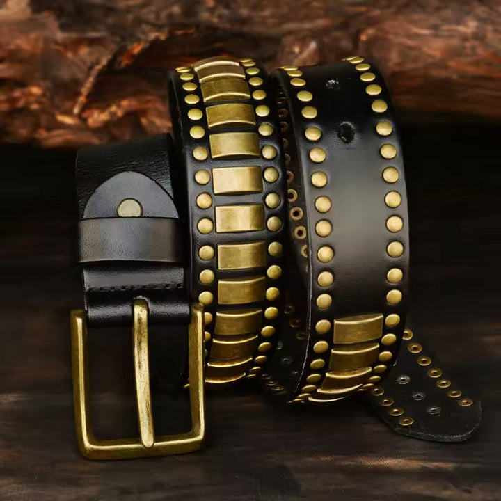 Heritage Leather Brass Belt