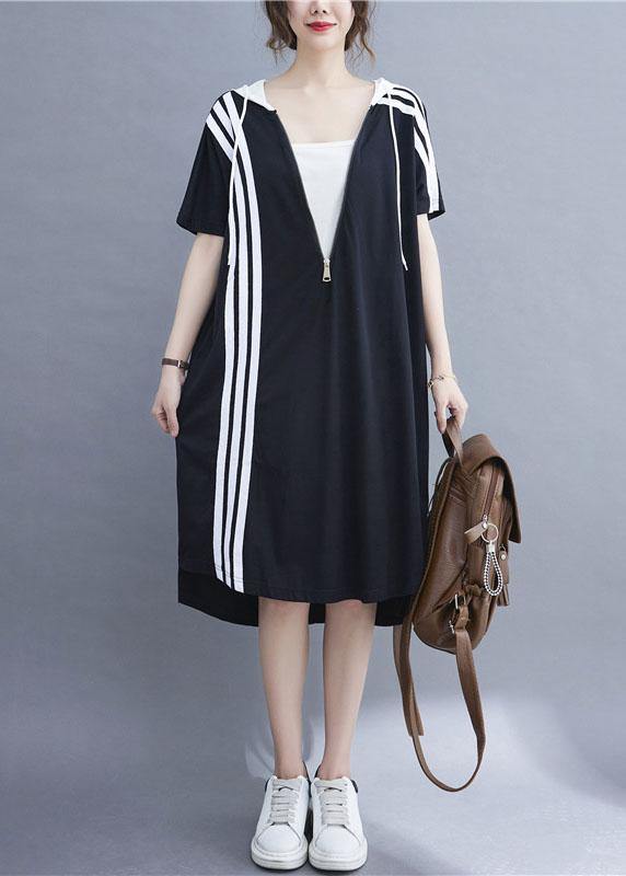 Luna Stripe Hoodie Dress
