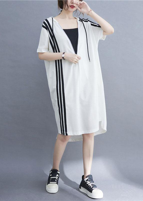 Luna Stripe Hoodie Dress