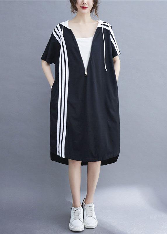 Luna Stripe Hoodie Dress