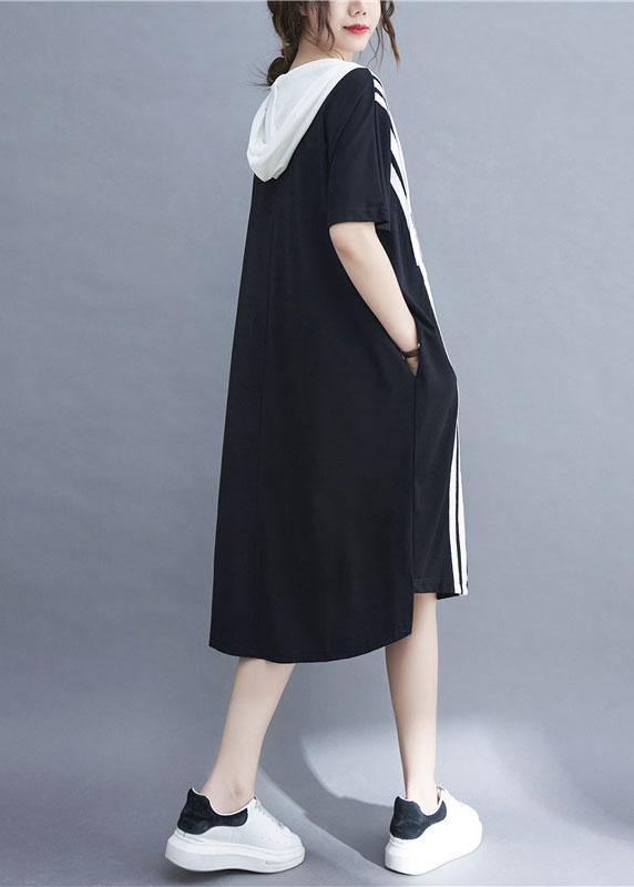 Luna Stripe Hoodie Dress