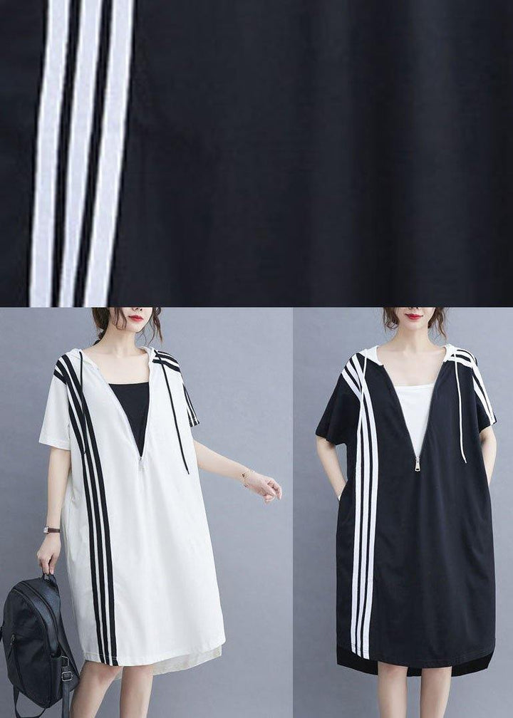 Luna Stripe Hoodie Dress