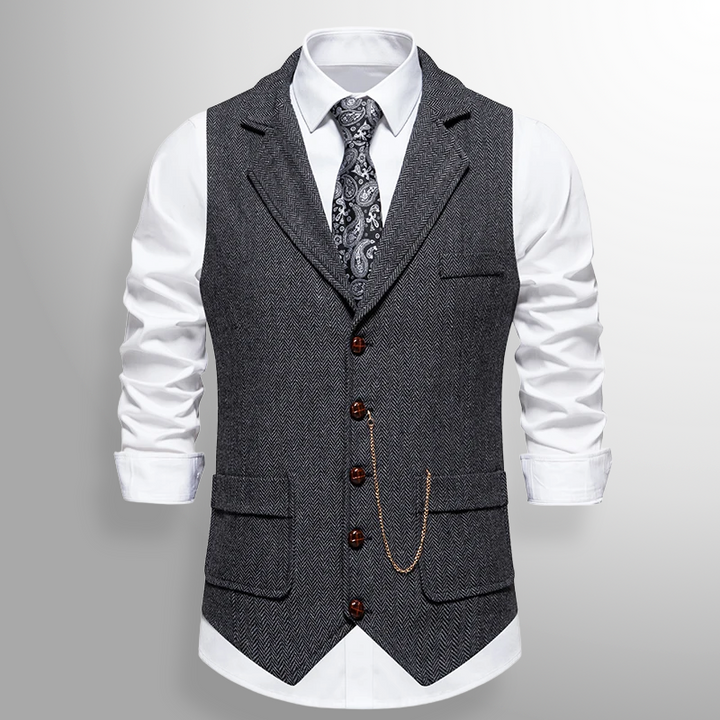 Graham Herringbone Tweed Vest