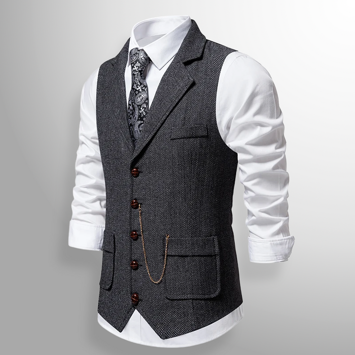 Graham Herringbone Tweed Vest