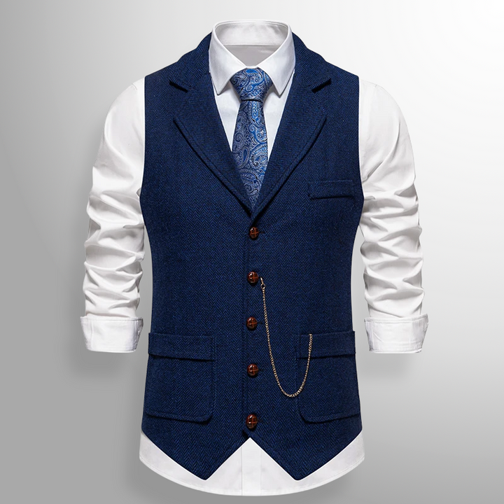 Graham Herringbone Tweed Vest