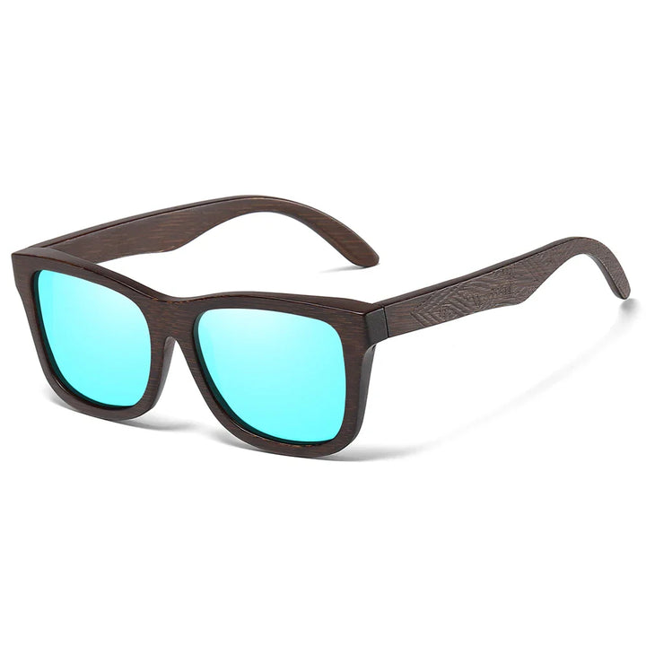 Wooden Rectangular Sunglasses