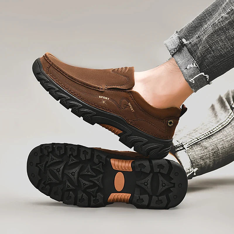 Leone Genuine Leather Slip-On Shoe