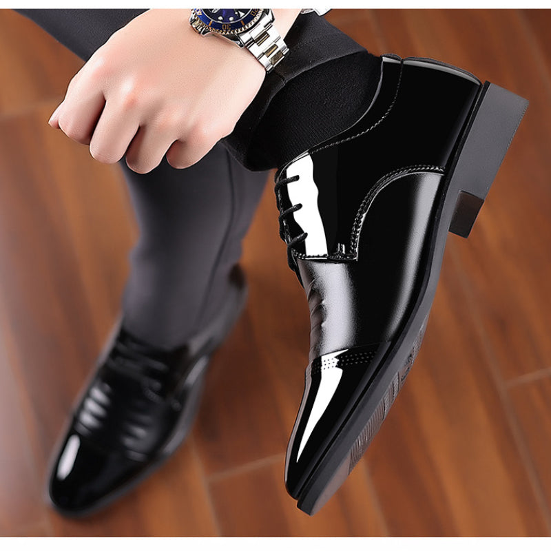 OLIVER™ | Men's Polished Patent Leather Oxford Shoes - Eliza©
