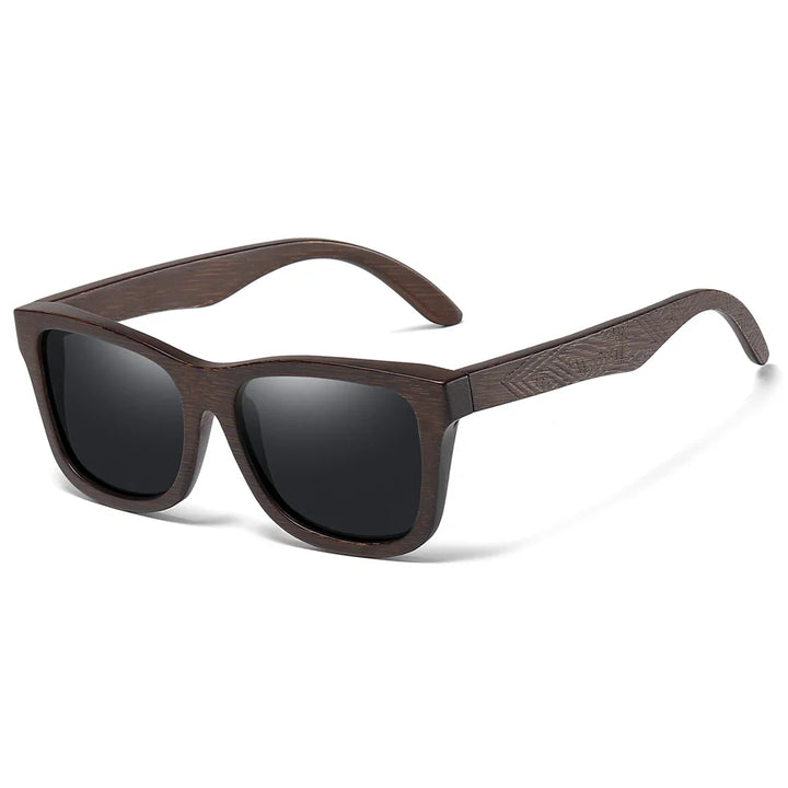 Wooden Rectangular Sunglasses
