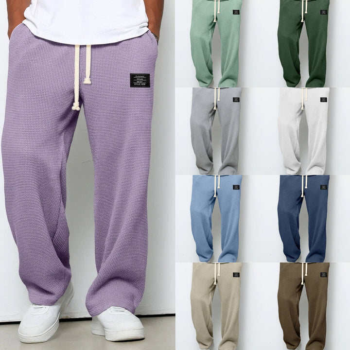 Mateusz | Men's Wide Pants with Adjustable Waist