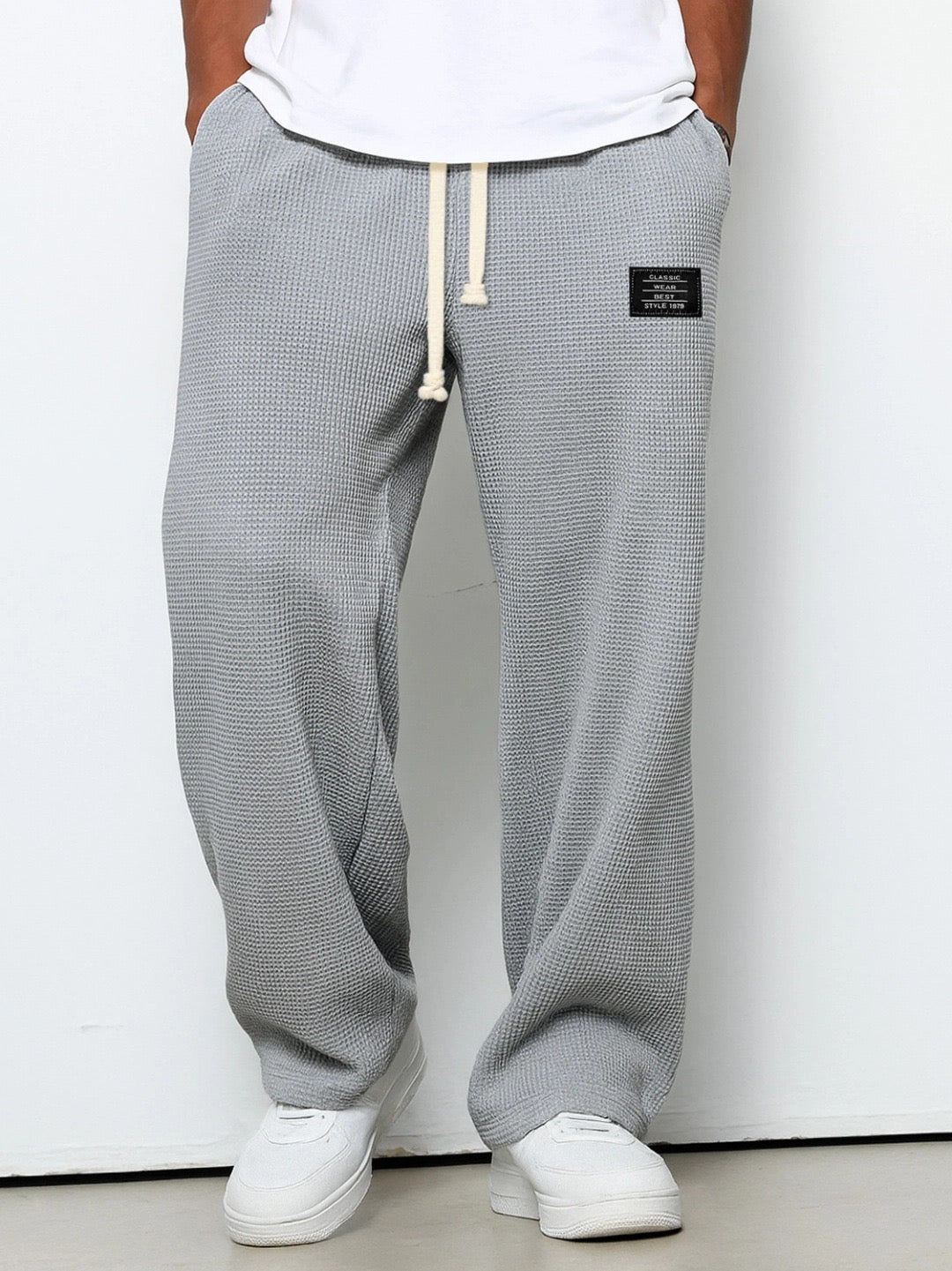 Mateusz | Men's Wide Pants with Adjustable Waist
