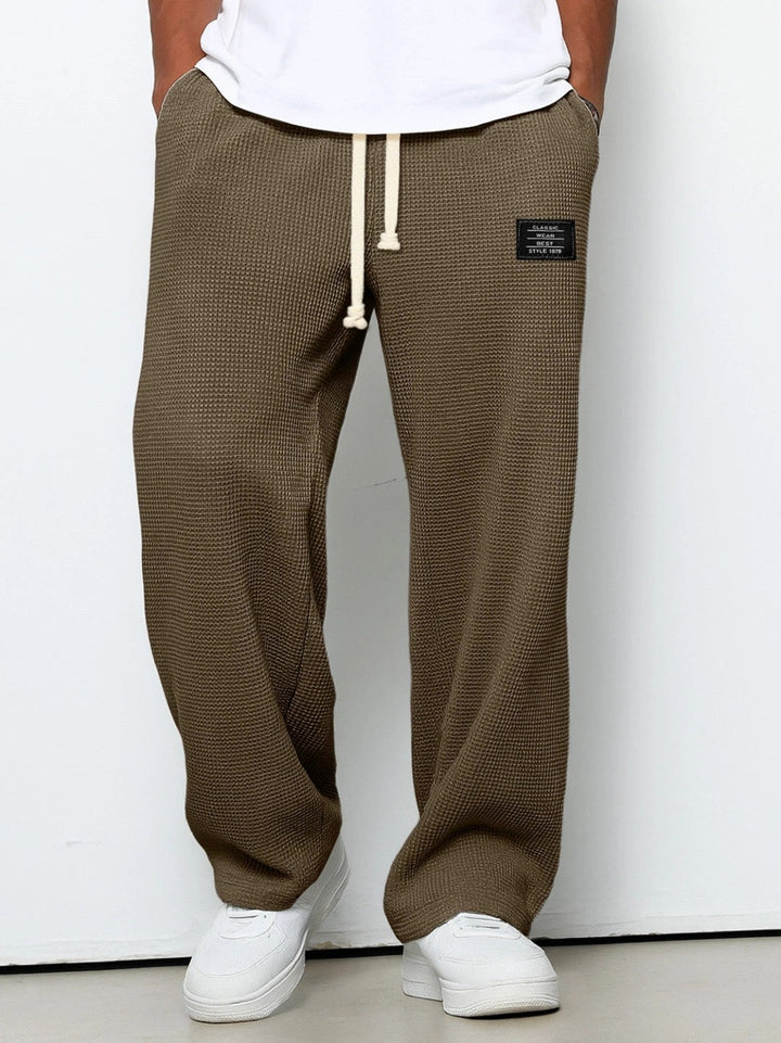 Mateusz | Men's Wide Pants with Adjustable Waist