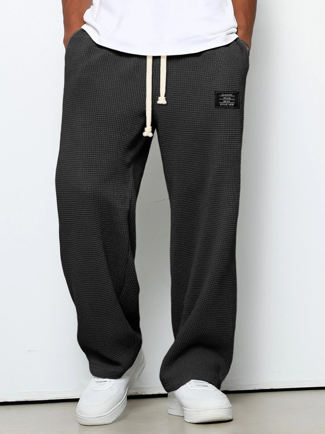 Mateusz | Men's Wide Pants with Adjustable Waist