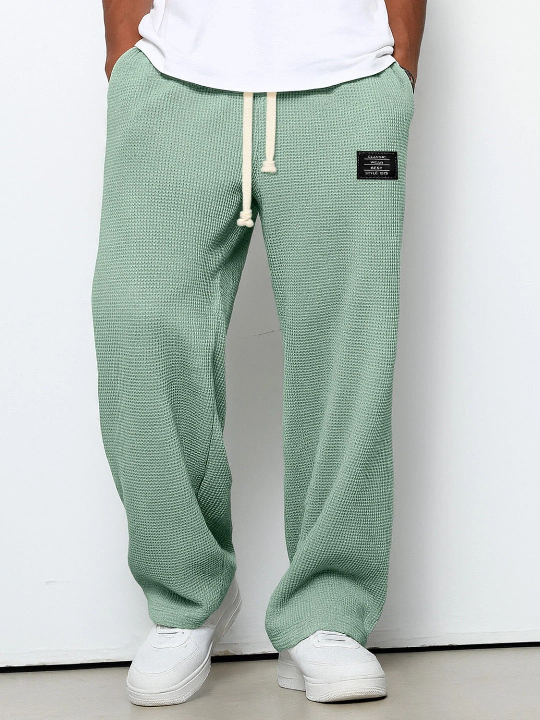 Mateusz | Men's Wide Pants with Adjustable Waist