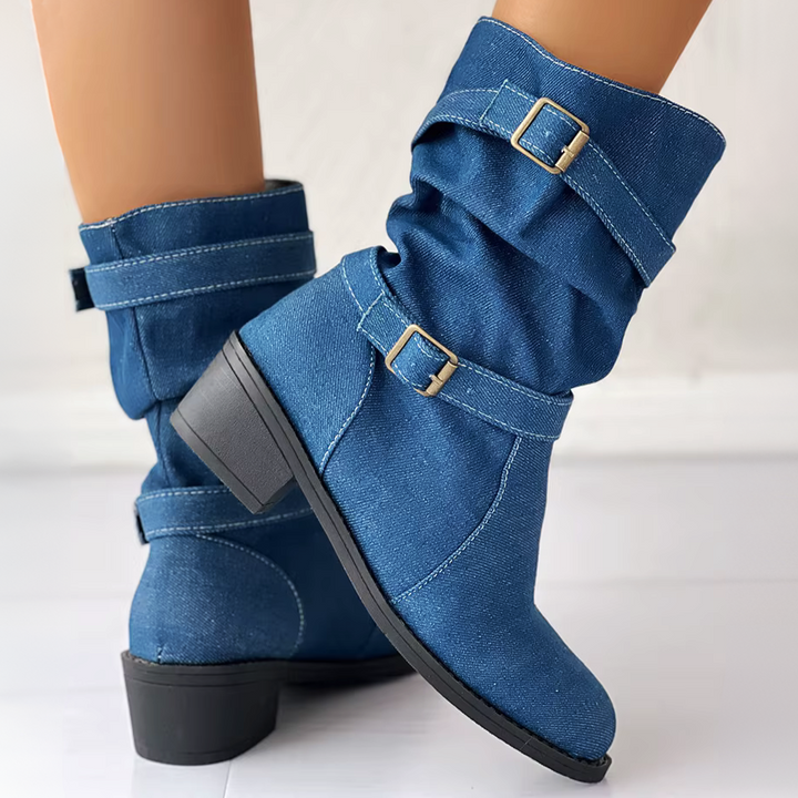 Josie Denim Mid-Calf Boot