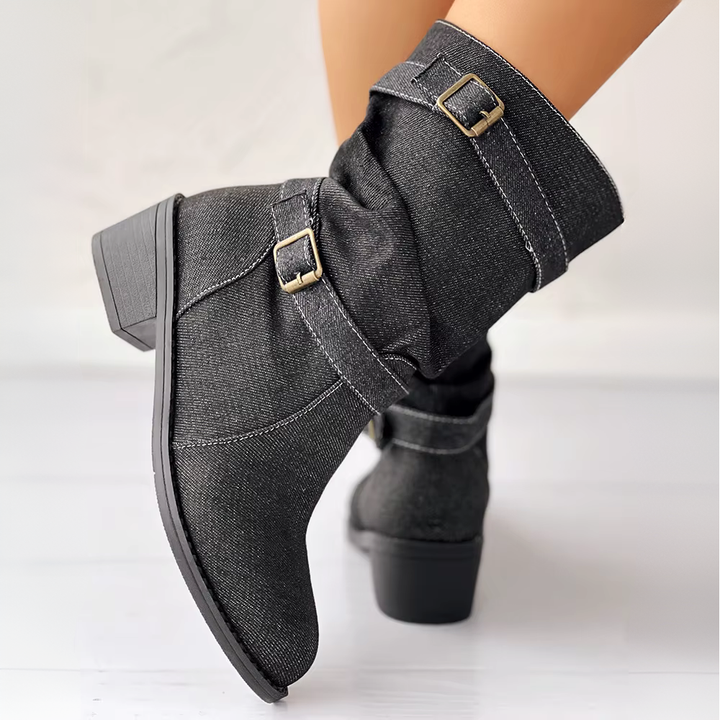 Josie Denim Mid-Calf Boot