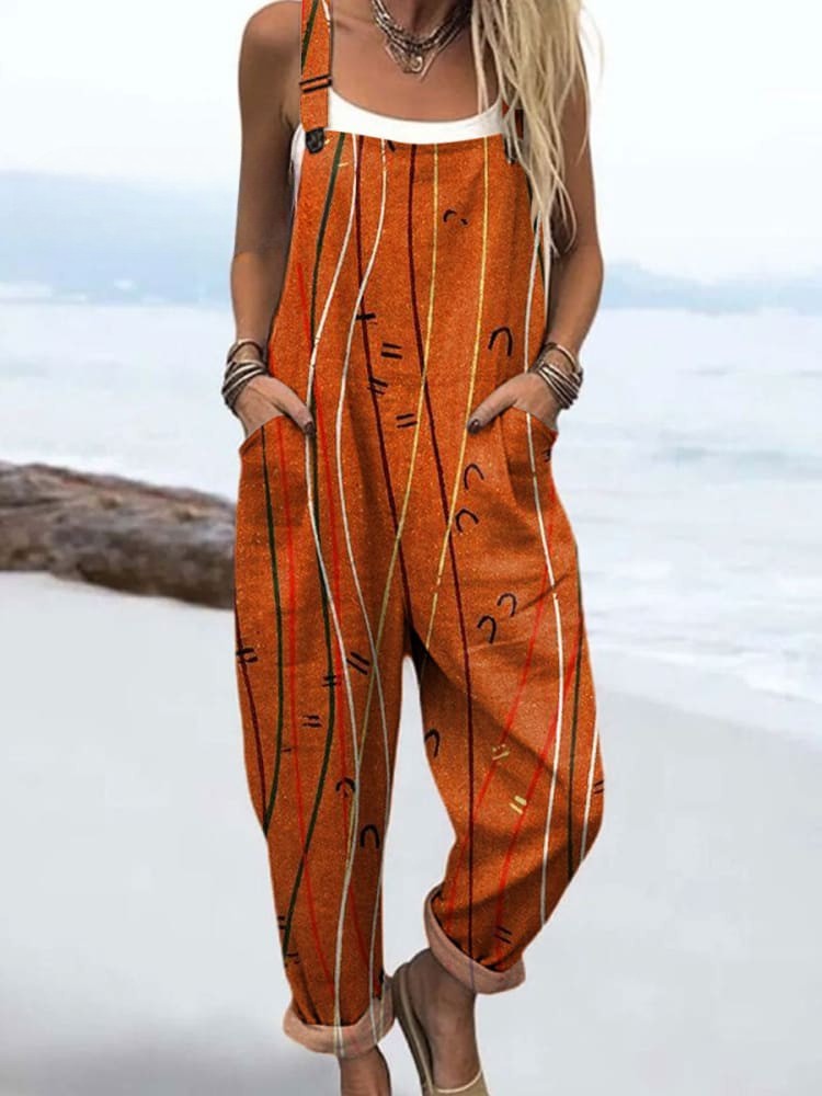 Women’s Vintage Floral Jumpsuit - Effortless Style and All-Day Comfort