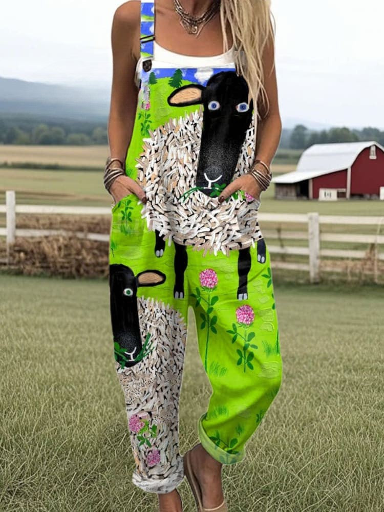 Women’s Vintage Floral Jumpsuit - Effortless Style and All-Day Comfort