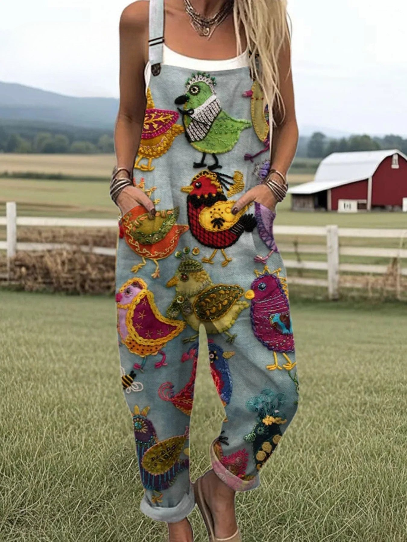 Women’s Vintage Floral Jumpsuit - Effortless Style and All-Day Comfort