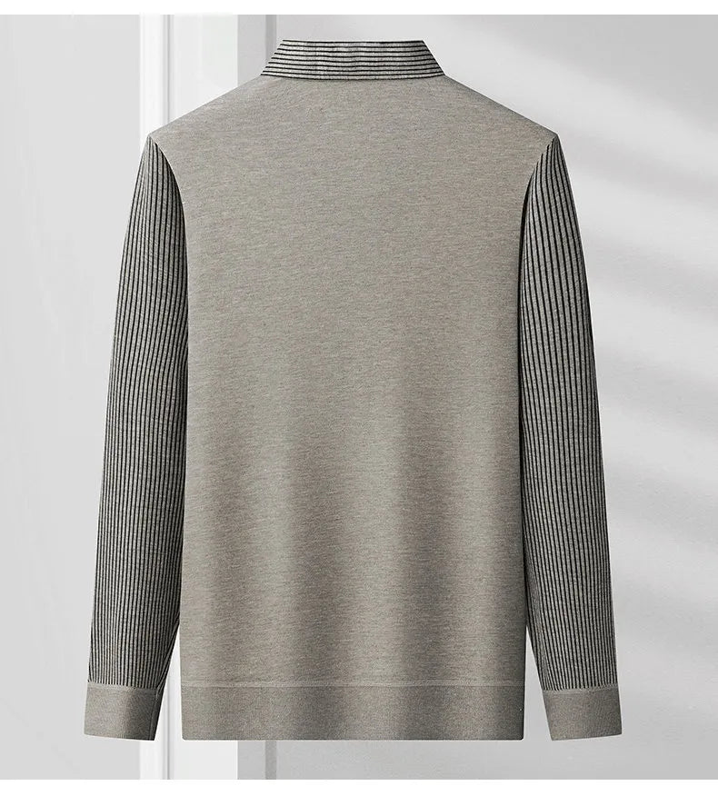 Wojciech | Warm Men's Polo Sweater with Button
