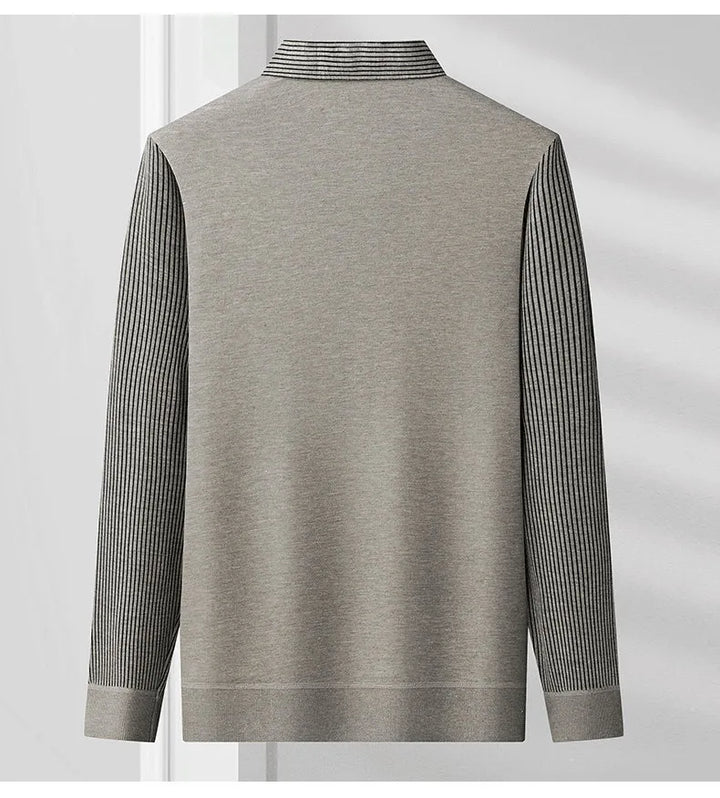 Wojciech | Warm Men's Polo Sweater with Button