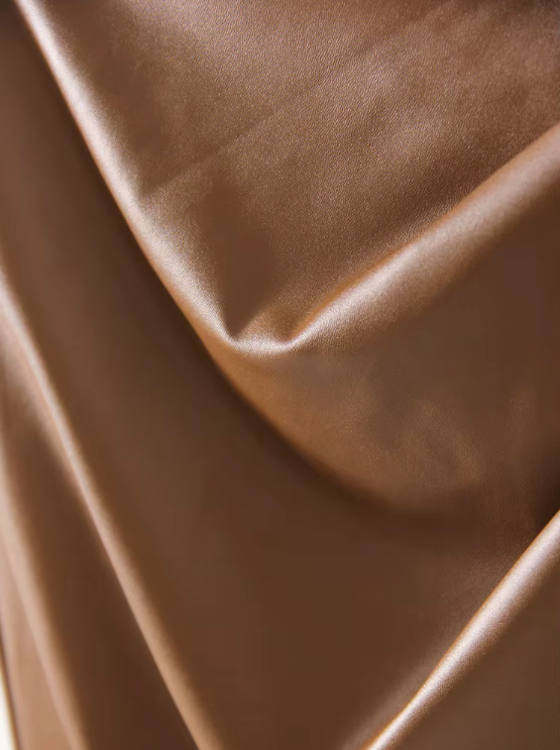 Overlayed Vegan Leather Skirt