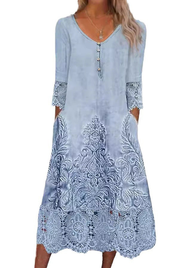 Serena Blue Midi