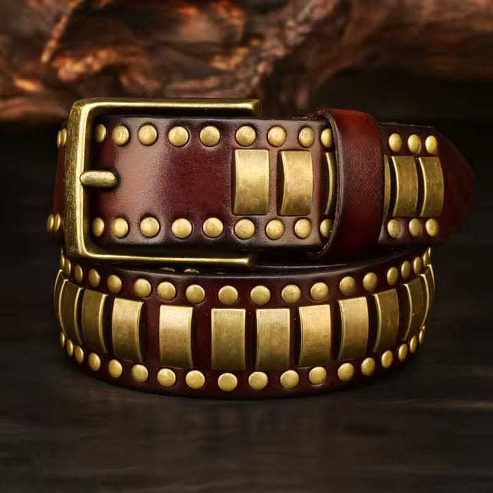 Heritage Leather Brass Belt