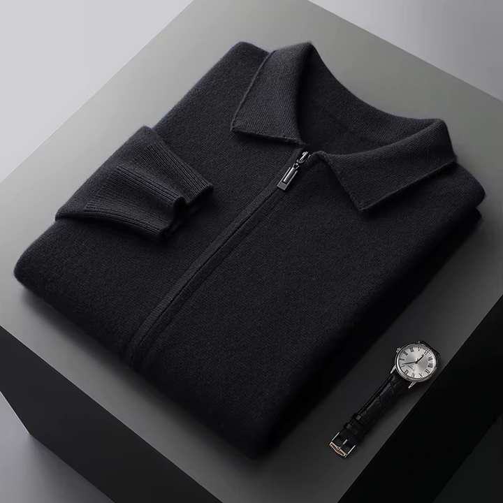 Marcello Merino Wool Full-Zip Cardigan