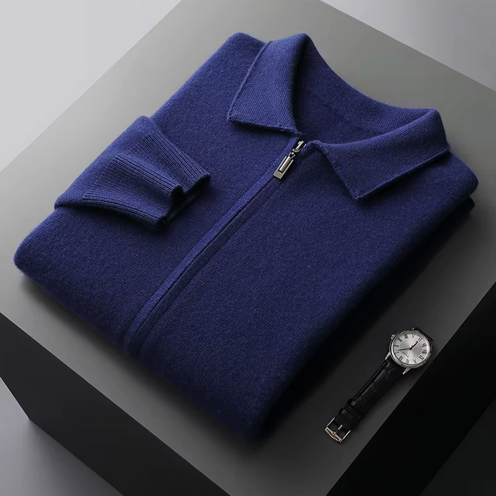 Marcello Merino Wool Full-Zip Cardigan