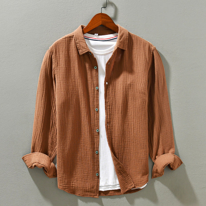 Monterey Gauze Cotton Button-Up Shirt
