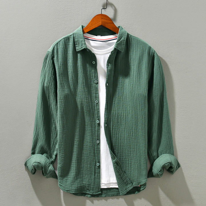 Monterey Gauze Cotton Button-Up Shirt