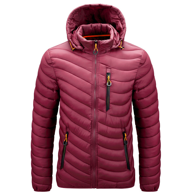 Puffy, Lightweight Men's Jacket with Hood - Sverre