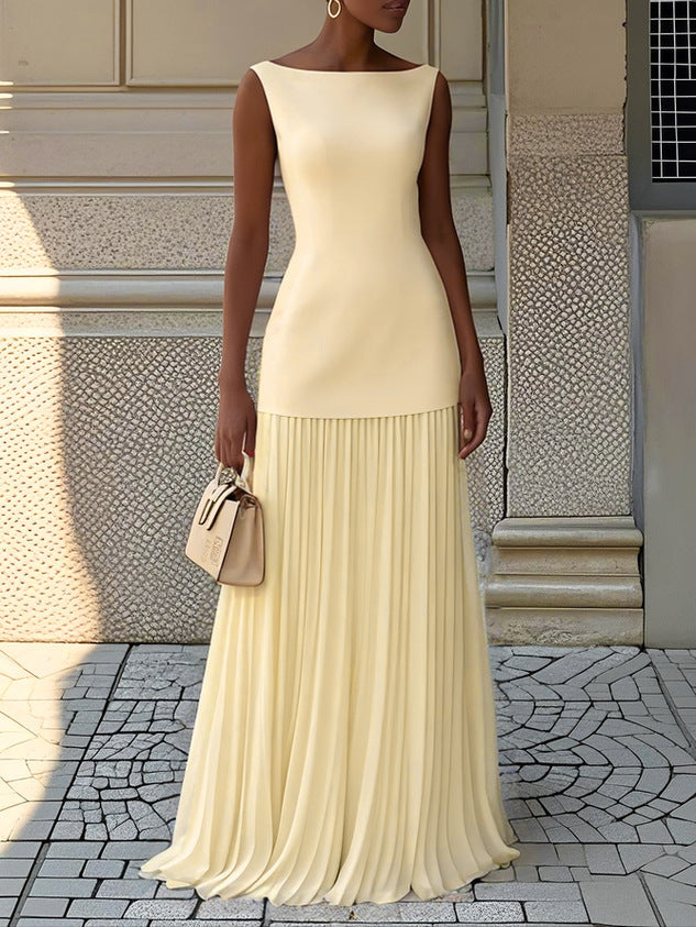 Selene | Elegant Pleated Maxi Dress