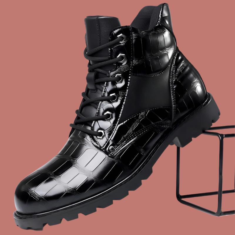 Eliza© Rendell | Leather Croco Ankle Boots
