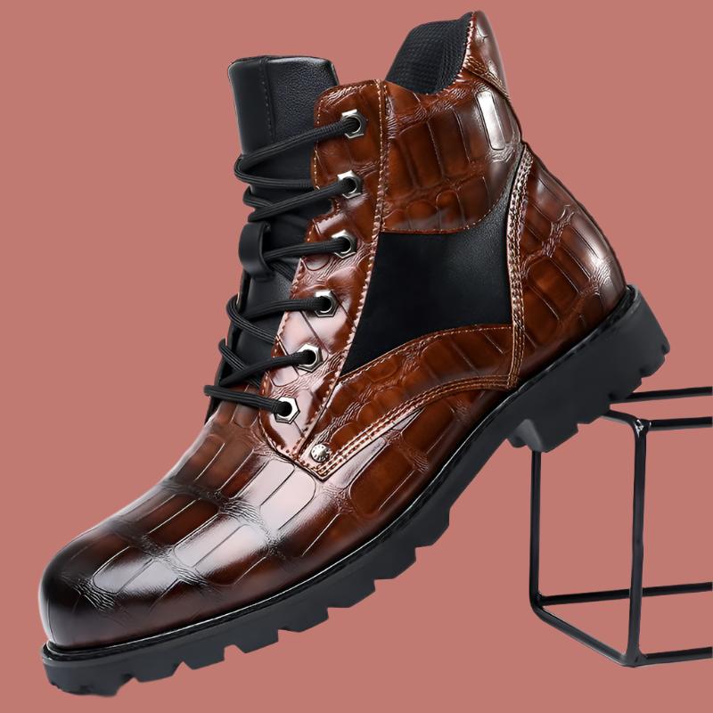 Eliza© Rendell | Leather Croco Ankle Boots