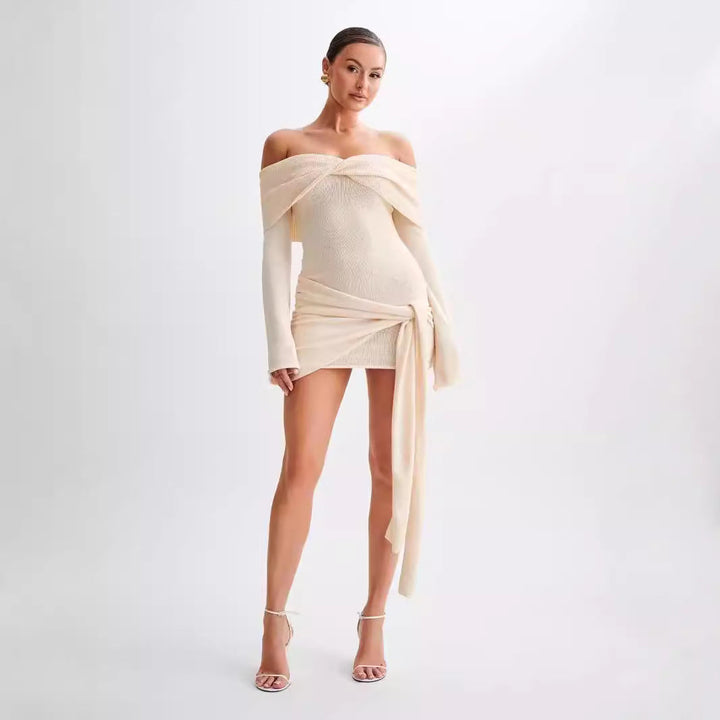 Sidonie | Off-Shoulder Knit Mini Dress