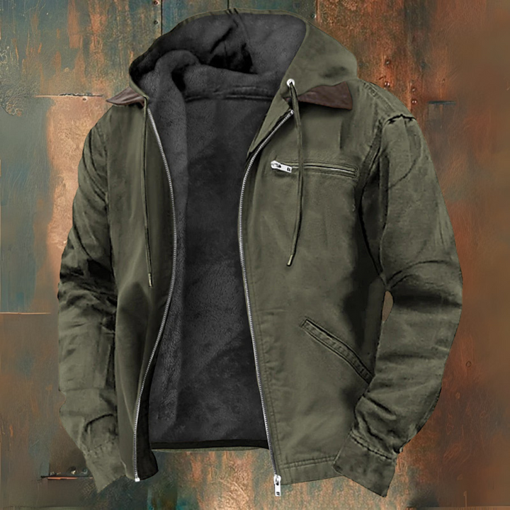 Hooded Jacket with Zipper