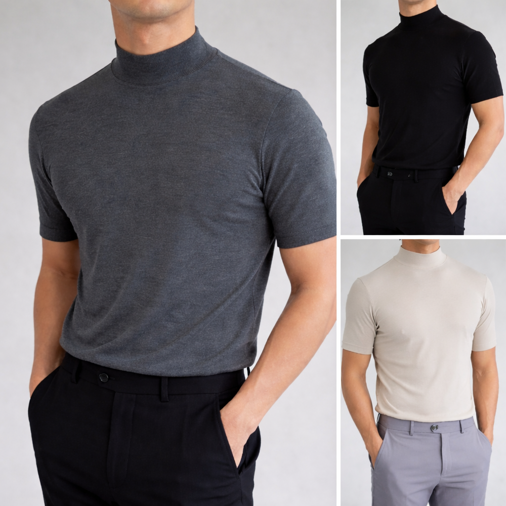 ALTO Men's Mock Neck T-Shirt