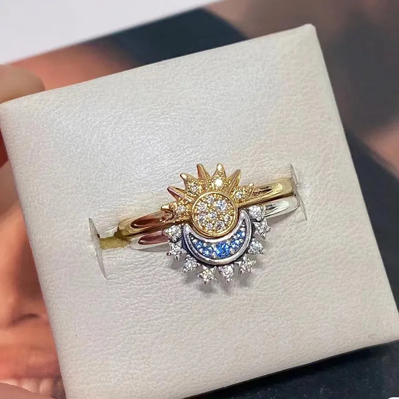 Sun and Moon Eclipse Rings (Pair)